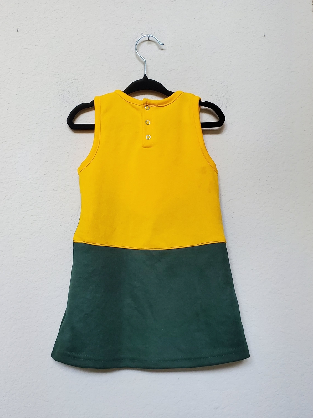 NFL Green Bay Packers Yellow & Green Girls Tank Cheer Dress. Size 2T - Picture 2 of 5
